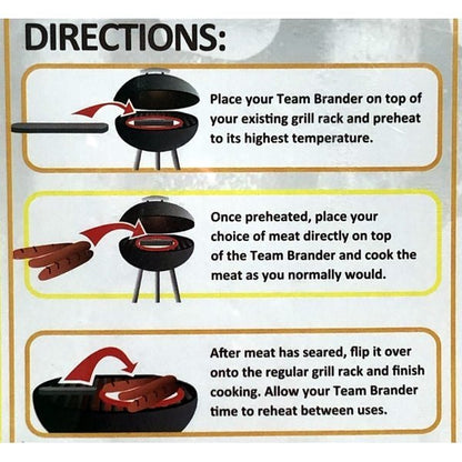 Pangea KC Royals Cast Iron BBQ Meat Brander (7.5" x 1.75") Grill on Hot Dogs, Sausage, Bratwursts - Dollar Fanatic