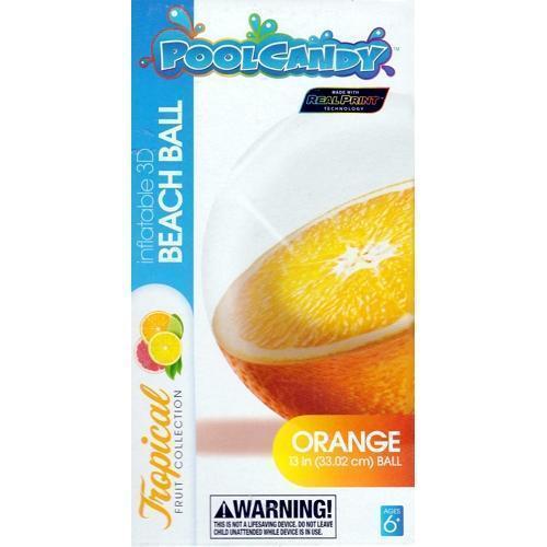 PoolCandy 13" Orange Beach Ball (Inflates to 13") - DollarFanatic.com
