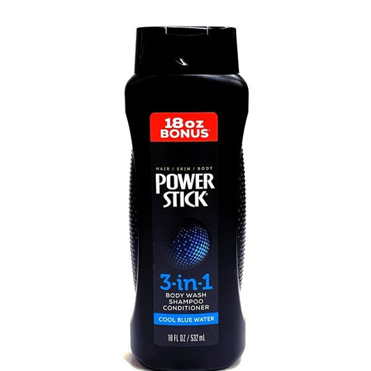 Power Stick 3-in-1 Body Wash Shampoo Conditioner - Cool Blue Water (Net 18 fl. oz.) - $5 Outlet