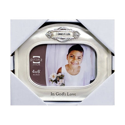 Prinz Communion In God's Love Picture Frame - Pearl Finish (Holds 6" x 4" Photo) - Dollar Fanatic