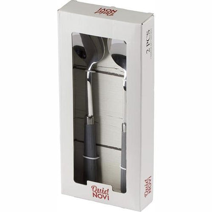 Quid Novi Premium Stainless Steel Salad Fork & Spoon - Corsica Collection (2 - Piece Set) - Dollar Fanatic