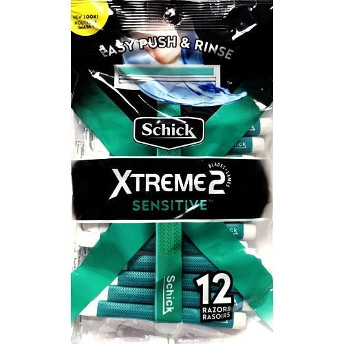 Schick Xtreme2 Sensitive Disposable Razors Pack (12 Count) - Dollar Fanatic