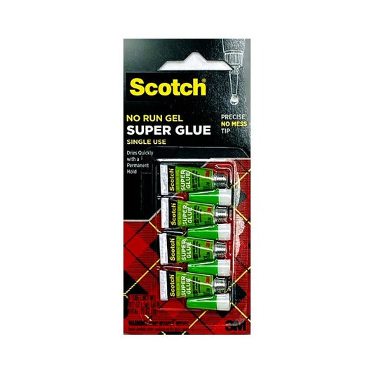 Scotch Super Glue Single Use Tubes - No Run Gel (4 Pack) - $5 Outlet