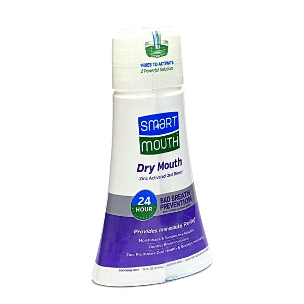 SmartMouth Bad Breath Prevention Dry Mouth Zinc Activated Oral Rinse M