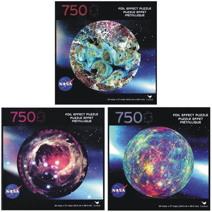Spin Master NASA Foil Effect Jigsaw Puzzle - Planet Mercury (750 Pieces) For ages 8+ - Dollar Fanatic