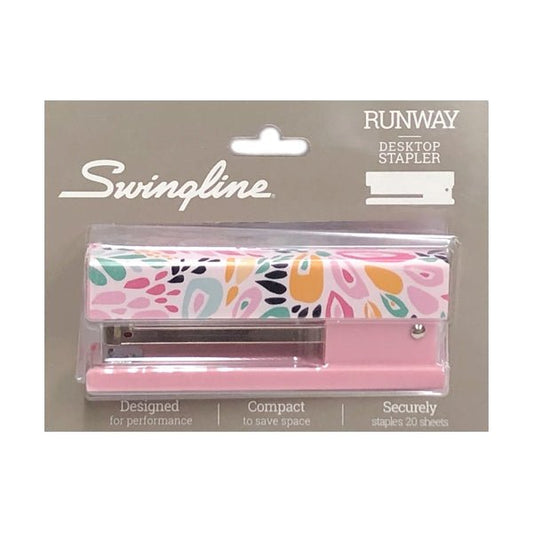 Swingline Desktop Stapler - Runway (Floral & Pink) Staples 20 Sheets Securely - $5 Outlet
