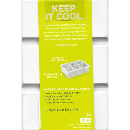 True Silicone Marbled Ice Cube Tray - 2" Ice Cubes (1 Pack) - DollarFanatic.com