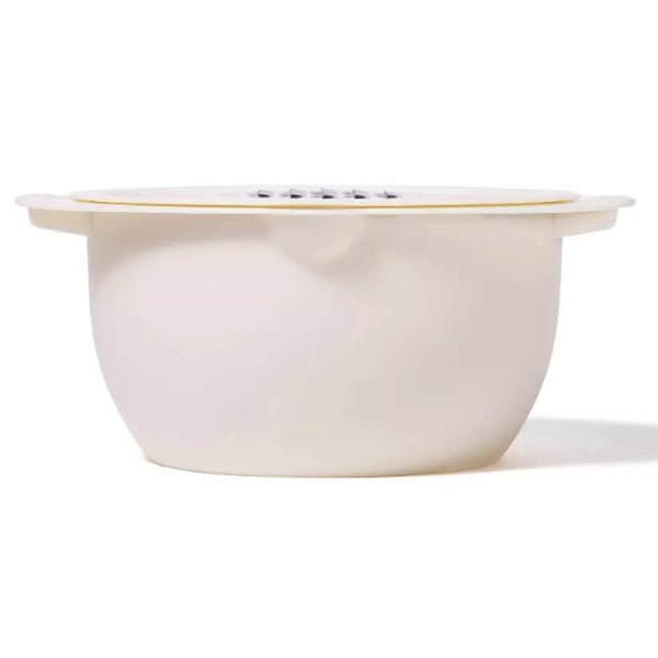 Vivitar Food Prep Mixing Bowl with Interchangeable Grater and Slicing Attachments - Tan (4 - Piece Set) Perfect for Preparing Meals - Dollar Fanatic