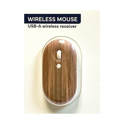 Vivitar Wireless Mouse with USB - A Wireless Receiver (Woodgrain) Compatible with Mac and Windows OS - Dollar Fanatic