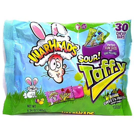 Warheads Sour Taffy Candy Party Pack (30 Pack) Individually Wrapped Pieces - $5 Outlet