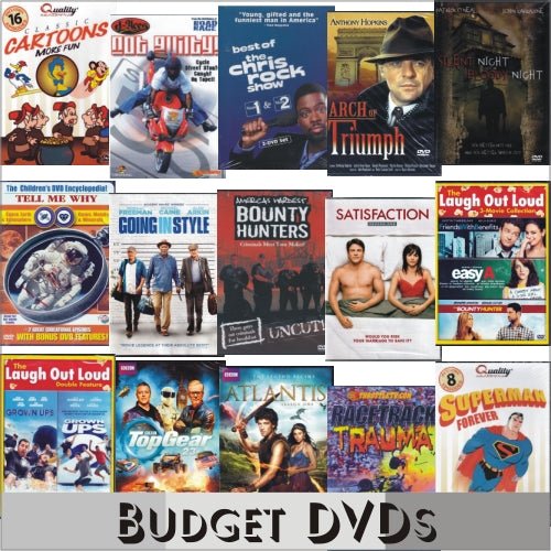 Wholesale Bundle of 100 Assorted New & Sealed DVDs - $5 Outlet