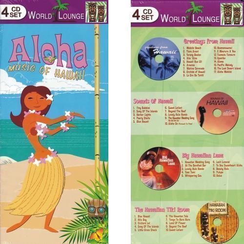 Aloha Music of Hawaii - World Lounge (4-Music CDs Gift Box Set) - DollarFanatic.com