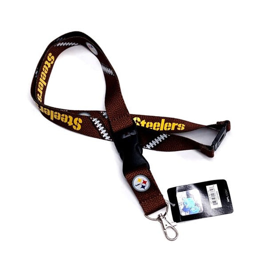 Aminco Steelers Lanyard with Detachable Key Ring (1" x 24") - $5 Outlet