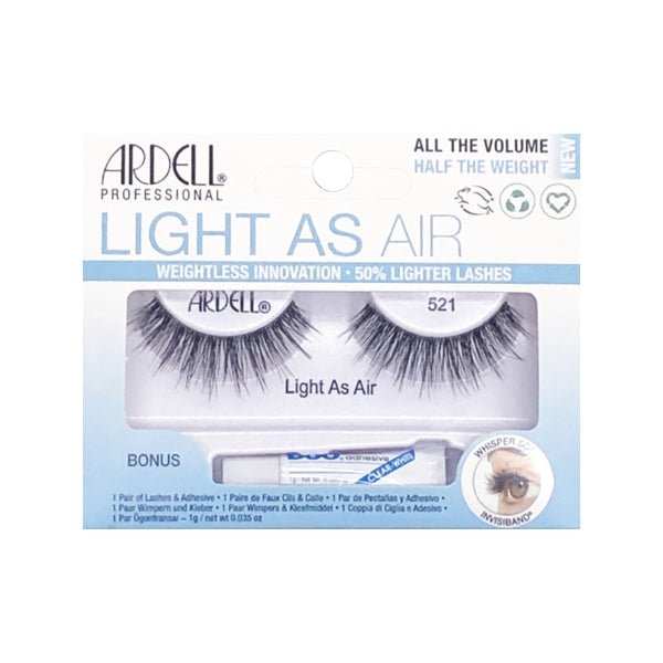 Ardell Light As Air Lashes Eyelashes - 521 (1 Pair with Adhesive Included) - DollarFanatic.com