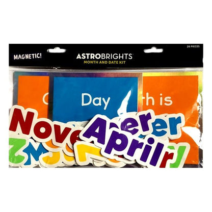 Astrobrights Magnetic Month and Date Kit (26-Piece Set) - DollarFanatic.com