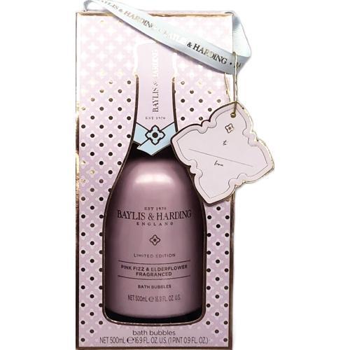 Baylis & Harding England Pink Fizz & Elderflower Bath Bubbles Gift (16.9 fl. oz.) - DollarFanatic.com