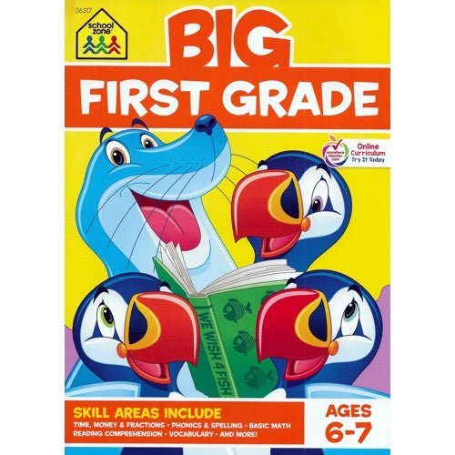 Big First Grade Activity Workbook - Ages 6-7 (288 Pages) - DollarFanatic.com
