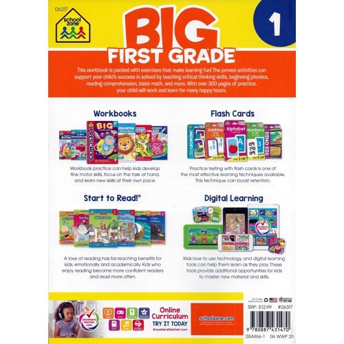 Big First Grade Activity Workbook - Ages 6-7 (288 Pages) - DollarFanatic.com