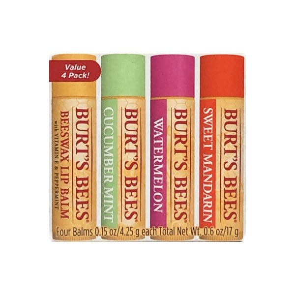 Burt's Bees Beeswax Moisturizing Lip Balms - Freshly Picked Limited Edition (4 Pack) - DollarFanatic.com