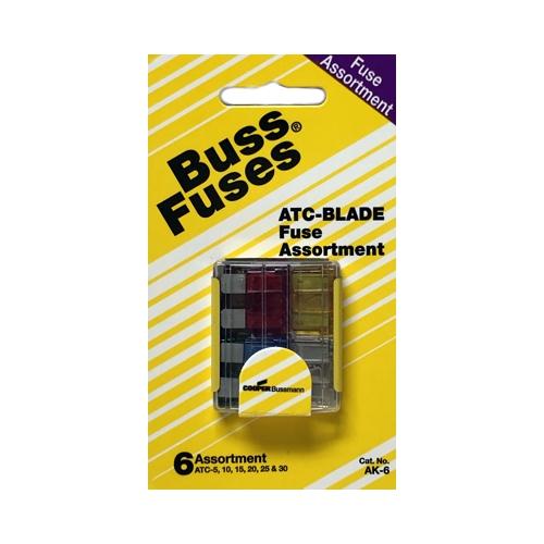 Buss ATC Automotive Blade Fuse Assortment AK-6 (6 Pack) - DollarFanatic.com