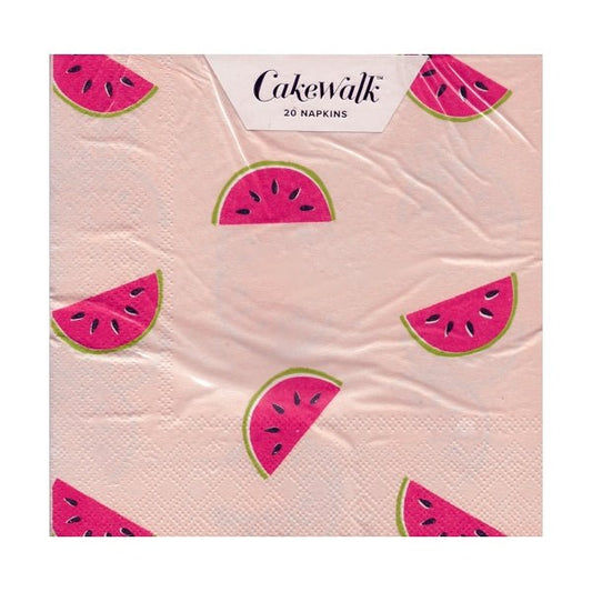 Cakewalk Party Dinner Napkins - Pink/Watermelons (20 Count) - DollarFanatic.com