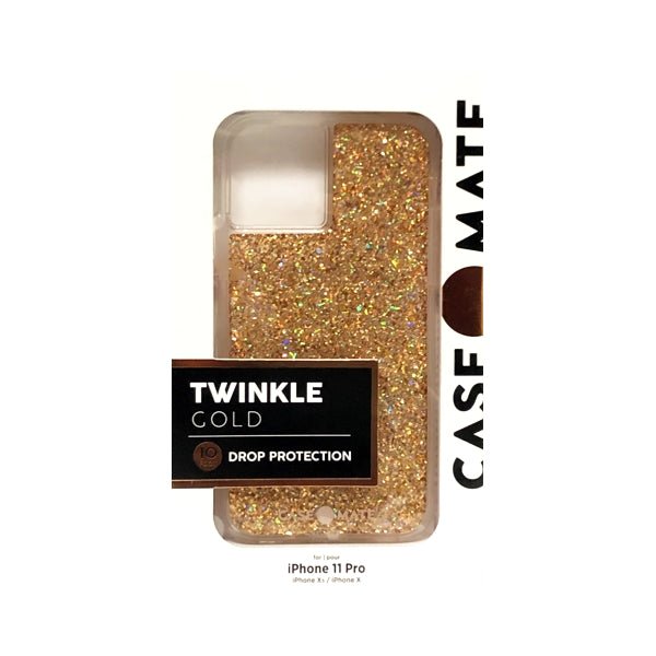 Case-Mate iPhone 11 Pro Twinkle Gold Protective Phone Case (Gold Metallic Glitter) Also fits iPhone XS, iPhone X - DollarFanatic.com
