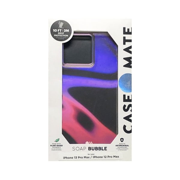 Case-Mate iPhone 13 Pro Max Soap Bubble Protective Phone Case (Transparent Iridescent Swirl) Also fits iPhone 12 Pro Max - DollarFanatic.com