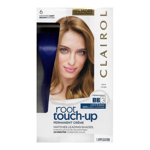 Clairol Root Touch-Up Permanent Color Kit (6 Light Brown Shade) Lasts 3 Weeks - $5 Outlet