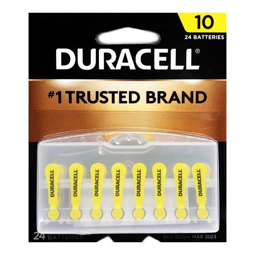 Clearance - Duracell Hearing Aid Batteries - Size 10 (24 Pack) Best by Date: 03/2023 - DollarFanatic.com