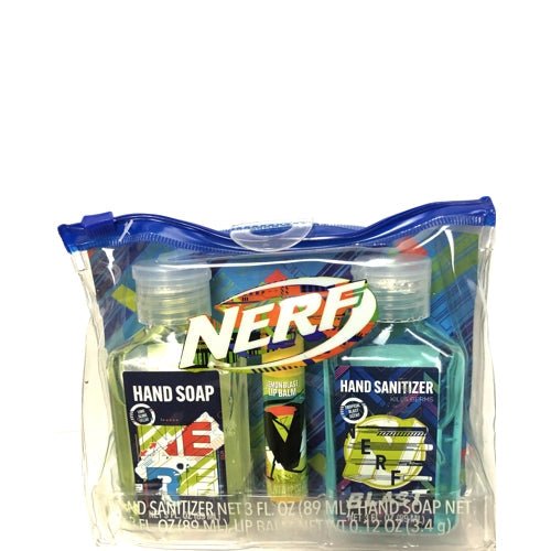 Clearance - Nerf Scented Antibacterial Hand Sanitizer, Hand Soap & Lip Balm Travel Combo Pack (3-Pack Gift Set) - DollarFanatic.com