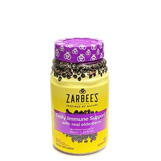 Clearance - Zarbee's Daily Immune Support Vitamin Gummies with Real Elderberry - Berry (60 Gummies) Best By Date 12/2023 - $5 Outlet