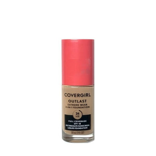 CoverGirl Outlast Extreme Wear 3-in-1 Liquid Foundation with SPF 18 - 840 Natural Beige (1.0 fl. oz.) - $5 Outlet