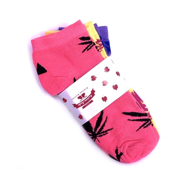Cozy & Soft Ladies Colorful Ankle Socks - Foliage Leaf (3 Pair Pack) Women Size 9-11 - $5 Outlet