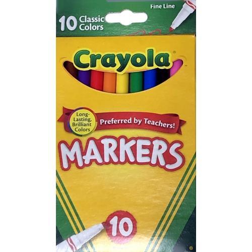 Crayola Classic Colors Fine Line Markers (10 Count) - DollarFanatic.com