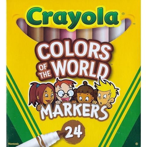 Crayola Colors of the World Markers - Broad Line (24 Pack) - DollarFanatic.com