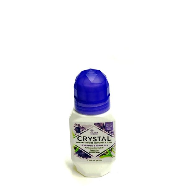 Crystal Mineral-Enriched Roll-On Deodorant - Lavender & White Tea (Net wt. 2.25 oz.) Aluminum Chlorohydrate Free - DollarFanatic.com
