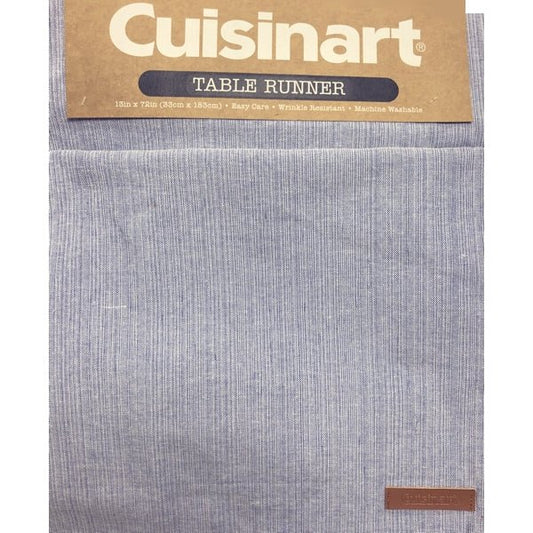 Cuisinart Chambray Table Runner - 13" x 72" (Select Color) Wrinkle Resistant, Machine Washable - DollarFanatic.com