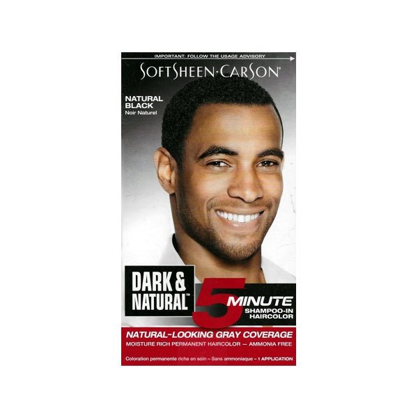 Dark & Natural 5-Minute Shampoo-In Hair Color (Natural Black) Natural-Looking Gray Coverage - DollarFanatic.com