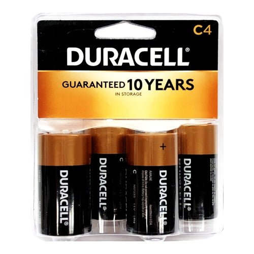 Duracell C Alkaline Batteries (4 Pack) Guaranteed 10 Years in Storage - DollarFanatic.com