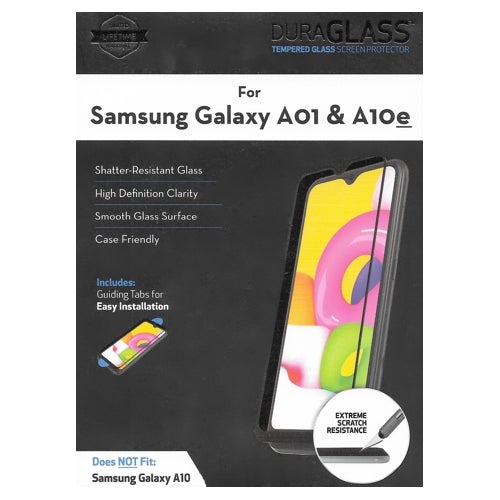 DuraGlass Tempered Glass Screen Protector for Samsung Galaxy A01/A10e (Shatter Resistant) - $5 Outlet