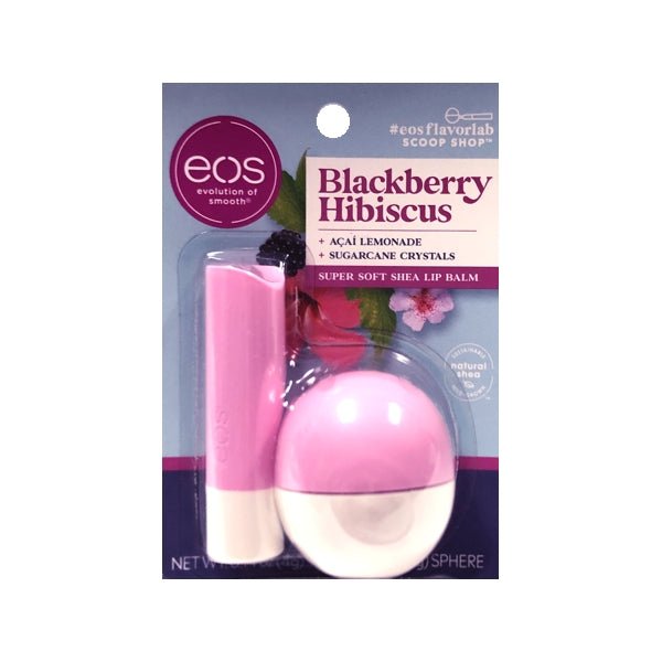 EOS Blackberry Hibiscus Stick and Sphere Shea Lip Balms (2-Piece Set) - $5 Outlet