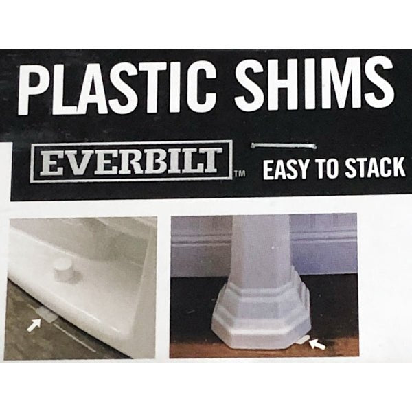 Everbilt Plastic Shims - 2" (4 Pack) Easy to Stack, Ribbed Design - DollarFanatic.com