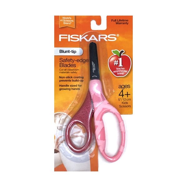 Fiskars 5" Blunt-Tip Kids Safety Scissors (Pink Ballerina Slipper) - DollarFanatic.com