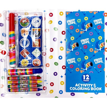 Froot Loops Scented Color and Sticker Activity Storage Case (Includes Coloring Pad, Scented Stickers, Crayons, Markers) - DollarFanatic.com