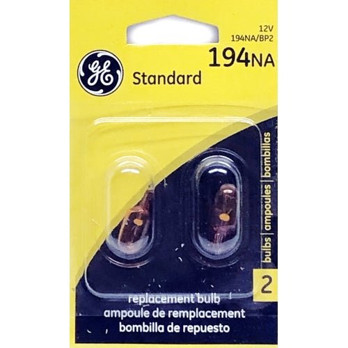 GE Standard 194NA/BP2 Turn Signal Replacement Bulbs (2 Pack) - $5 Outlet