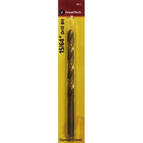Great Neck 15/64" Titanium Coated Drill Bit (9811) - $5 Outlet