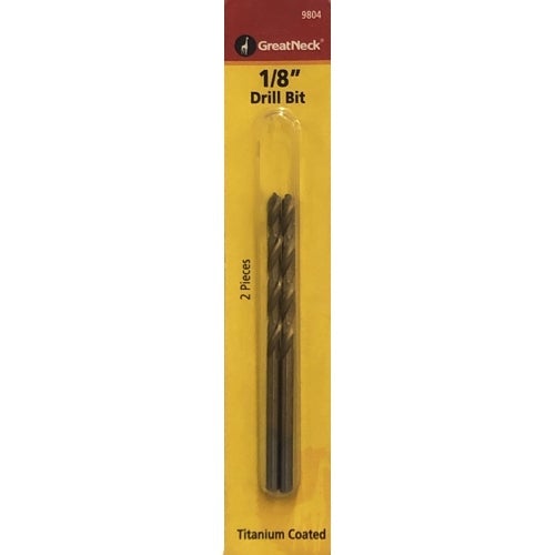 Great Neck 1/8" Titanium Coated Drill Bit Set - 2 Pack (9804) - $5 Outlet