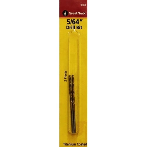 Great Neck 5/64" Titanium Coated Drill Bit Set - 2 Pack (9801) - $5 Outlet