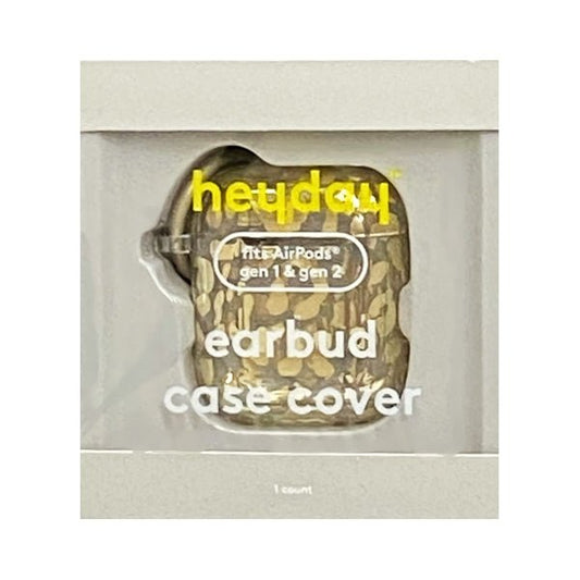 HeyDay Ear Buds Case for AirPods Charging Case Cover - Clear/Gold (Gen 1 & Gen 2) Wireless Charging Compatible - $5 Outlet