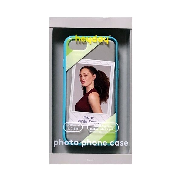 HeyDay iPhone Clear Hard Shell Case - Photo Frame/Turquoise (For iPhone 6, 7, 8) Also fits iPhone SE - DollarFanatic.com